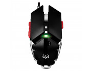 SVEN RX-G985 Gaming Optical Mouse, Adjustable aluminium body, 250-4000 dpi, Programmable 9+1 buttons (scroll wheel),  Gaming sensor Pixart 3050, Customizable RGB backlightt, Durable braided cable, USB, 1.8m, Black